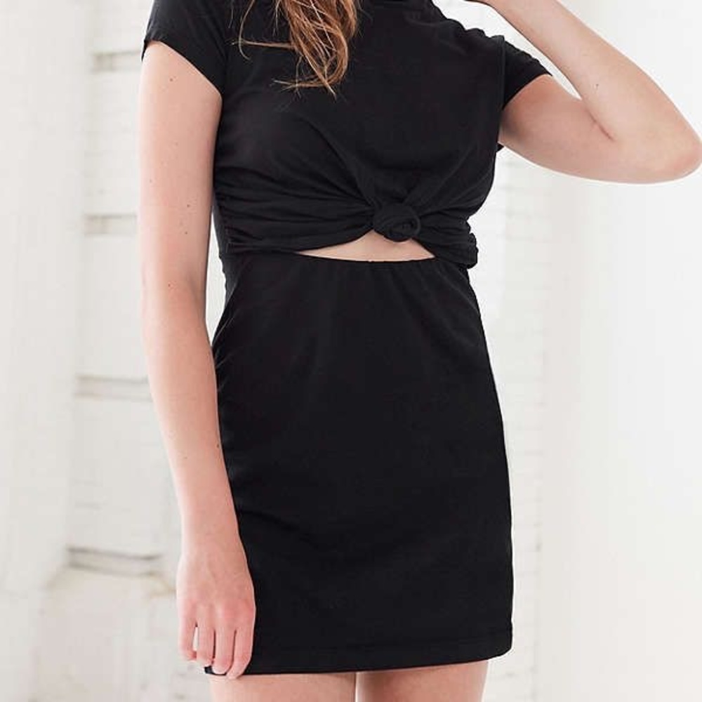 Silence and noise waist knot t shirt dress